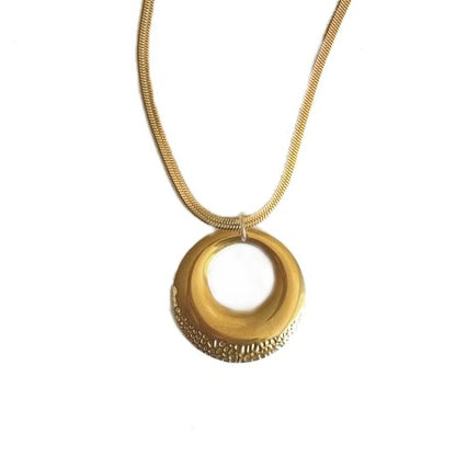 GARDENIA - GOLD RING NECKLACE IN STAINLESS STEEL WITH 18K GOLD PLATING WATERPROOF