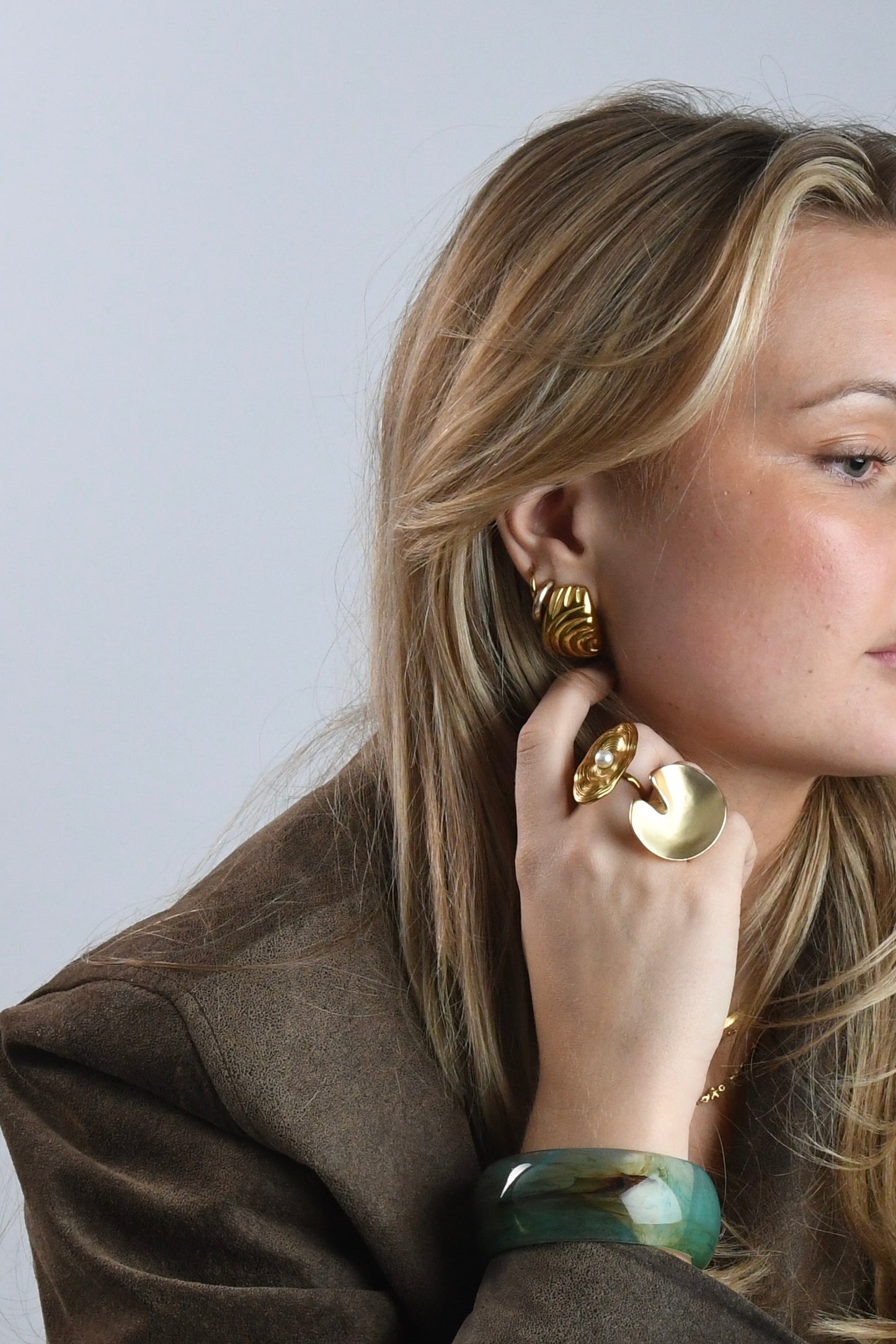 ANGELICA - GOLD EARRINGS WITH 18K GOLD PLATING WATERPROOF