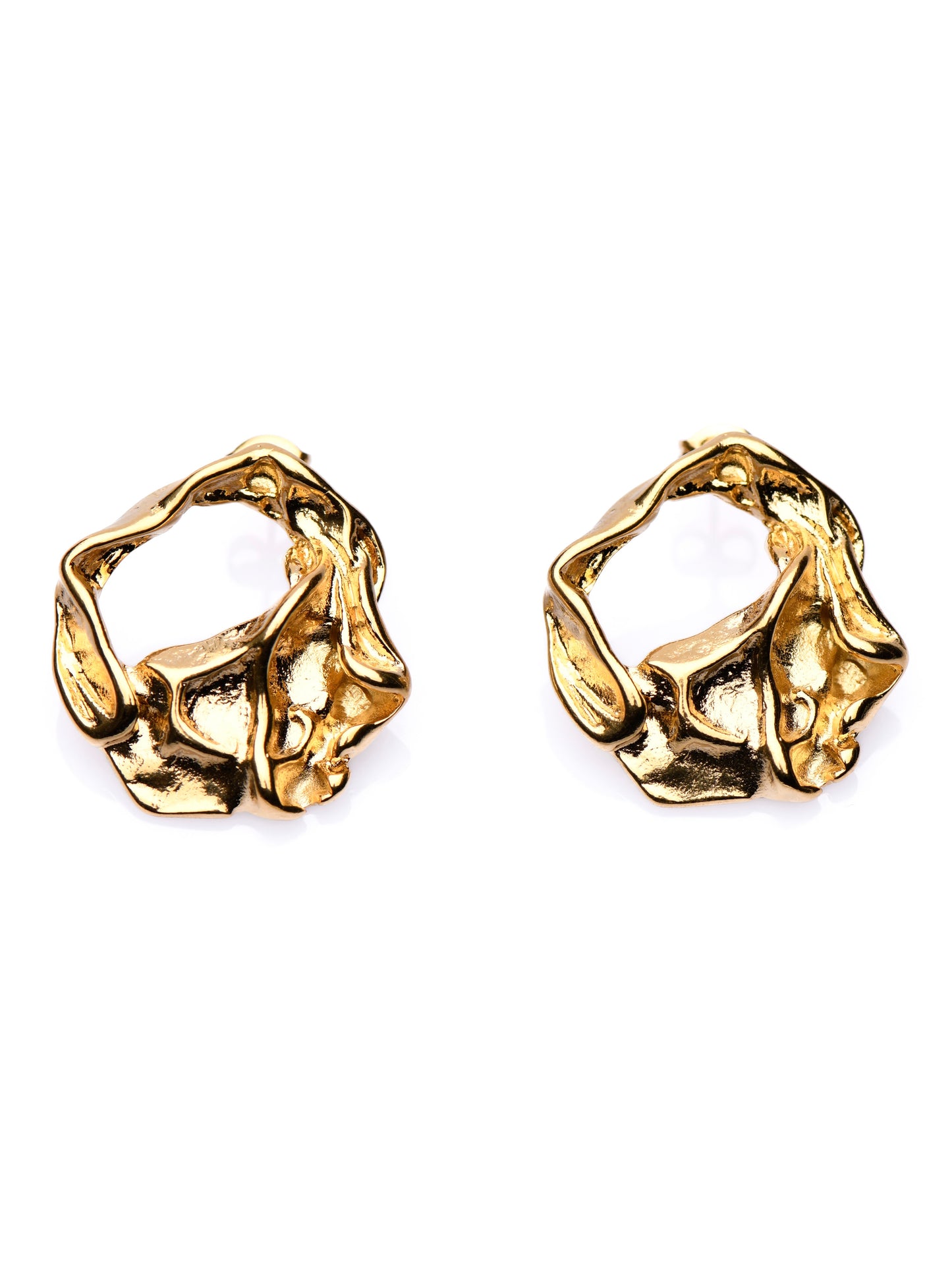 GALANTHUS - GOLD EARRINGS WITH 18K GOLD PLATING