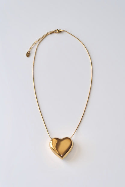 TULIP - GOLD HEART NECKLACE IN STAINLESS STEEL WITH 18K GOLD PLATING WATERPROOF