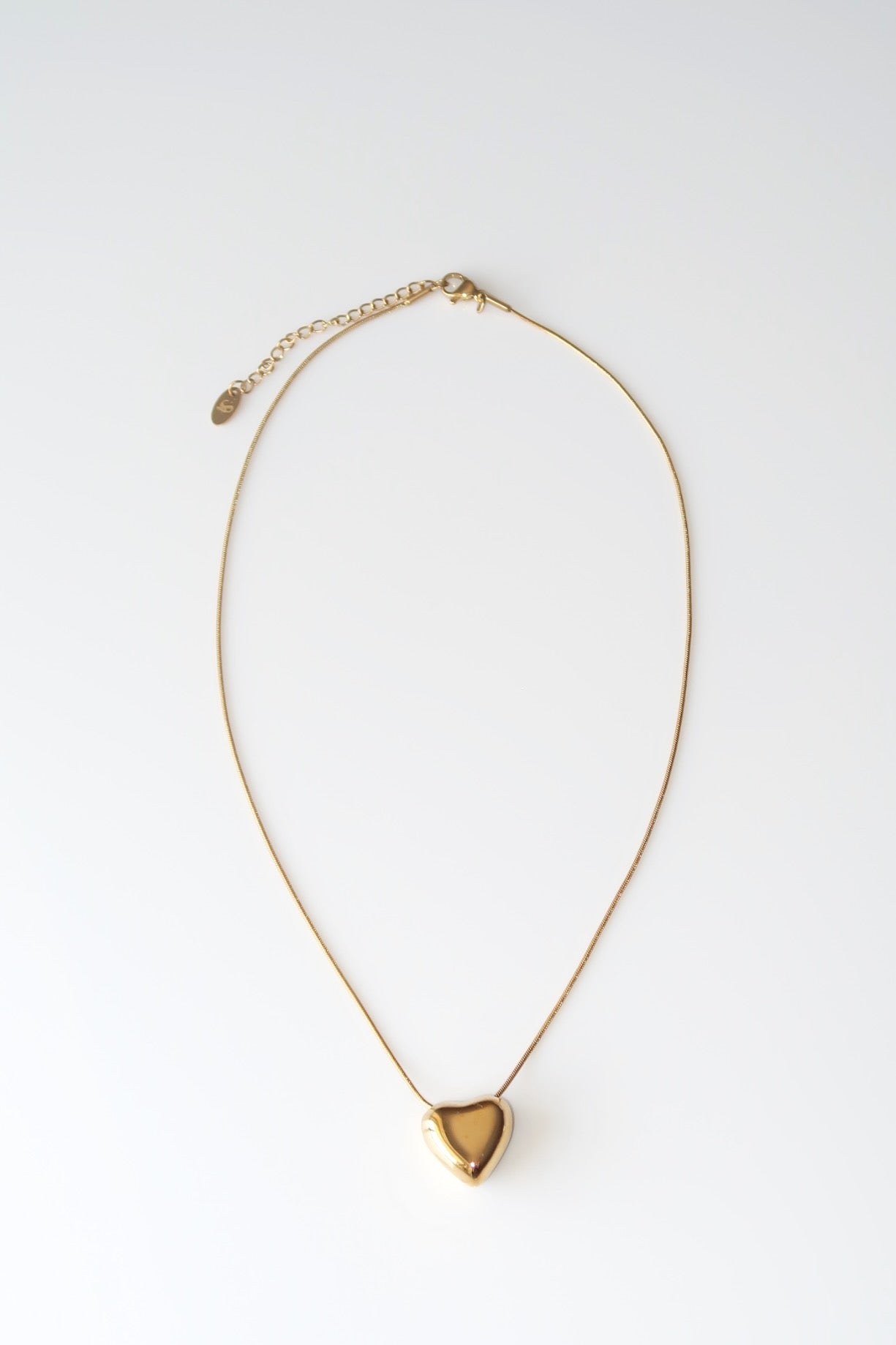 TULIP - SMALL GOLD HEART NECKLACE IN STAINLESS STEEL WITH 18K GOLD PLATING WATERPROOF