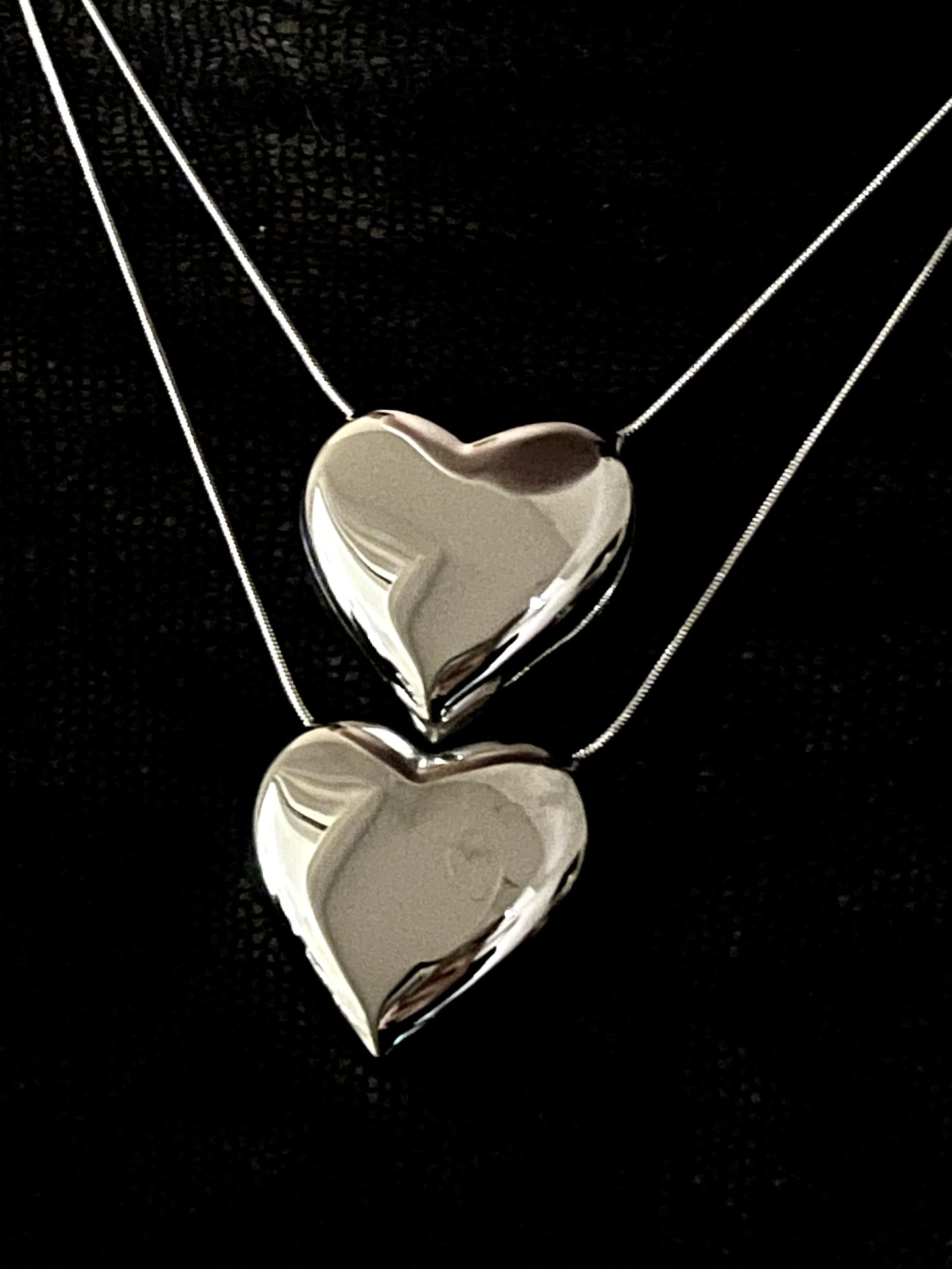 TULIP - SILVER HEART NECKLACE IN STAINLESS STEEL