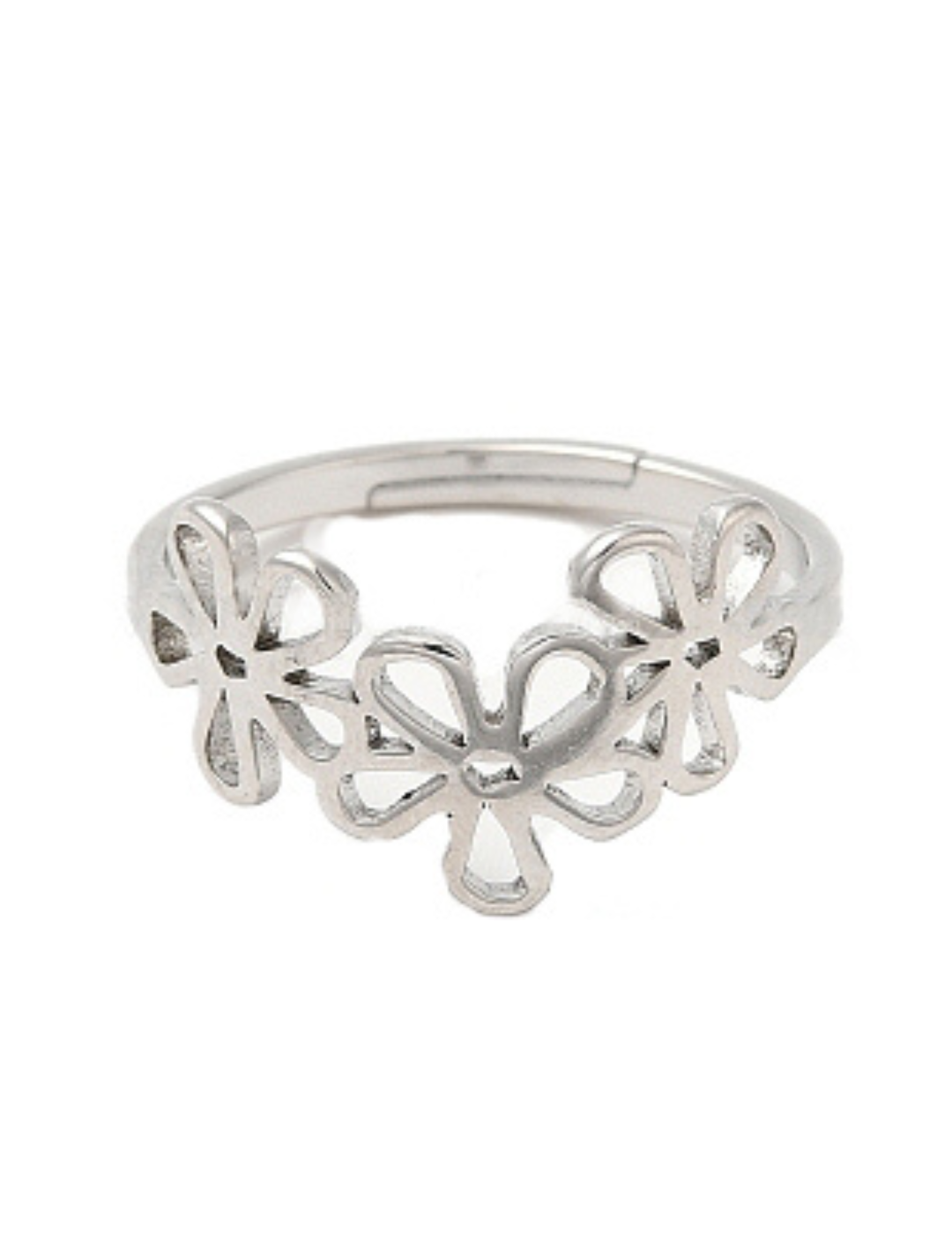 DAISY - SILVER RING IN STAINLESS STEEL