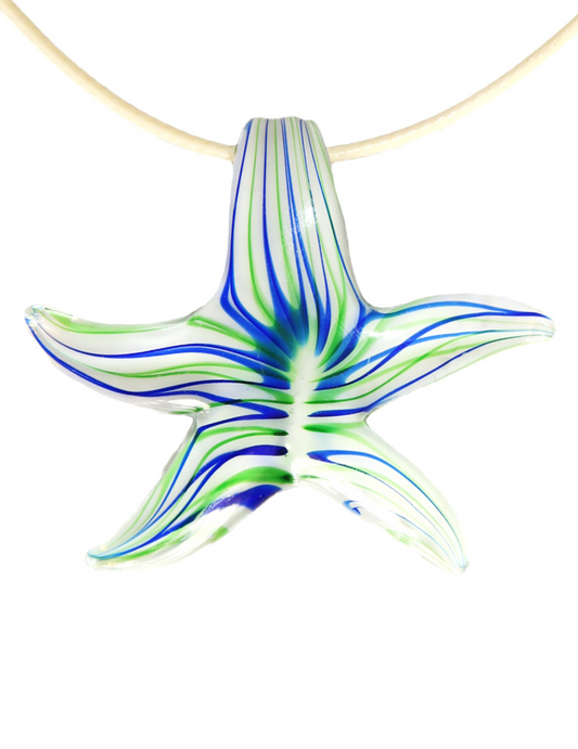 OLIVIA - STARFISH GLASS PENDANT BLUE/GREEN