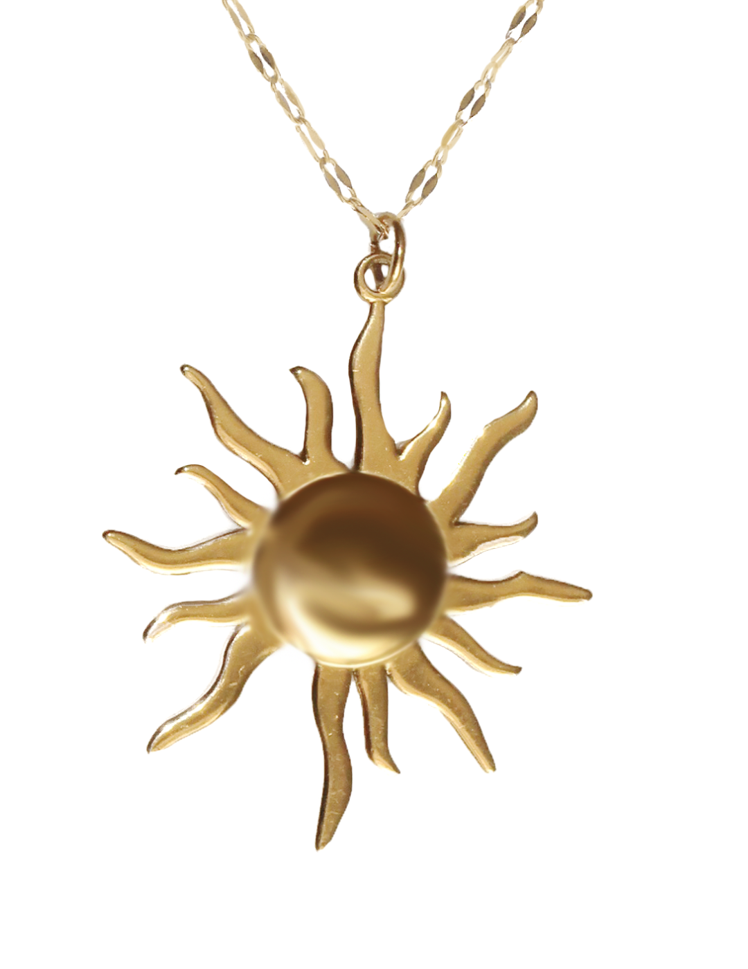 SHINE - GOLD SUN NECKLACE IN STAINLESS STEEL WITH 18K GOLD PLATING WATERPROOF