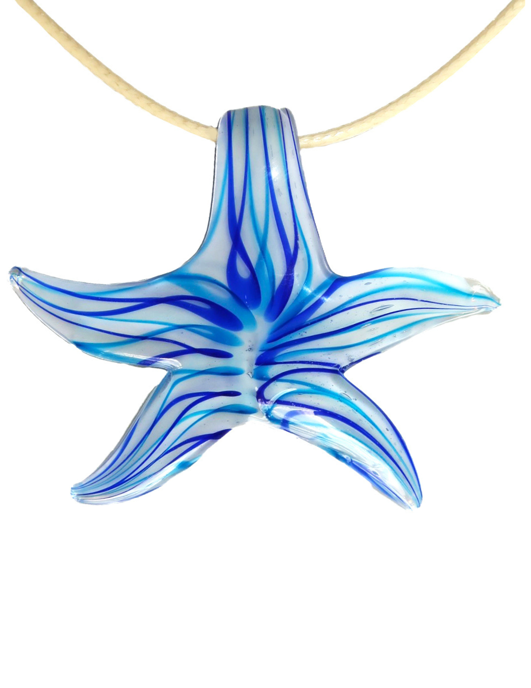 OLIVIA - STARFISH GLASS PENDANT BLUE/BLUE