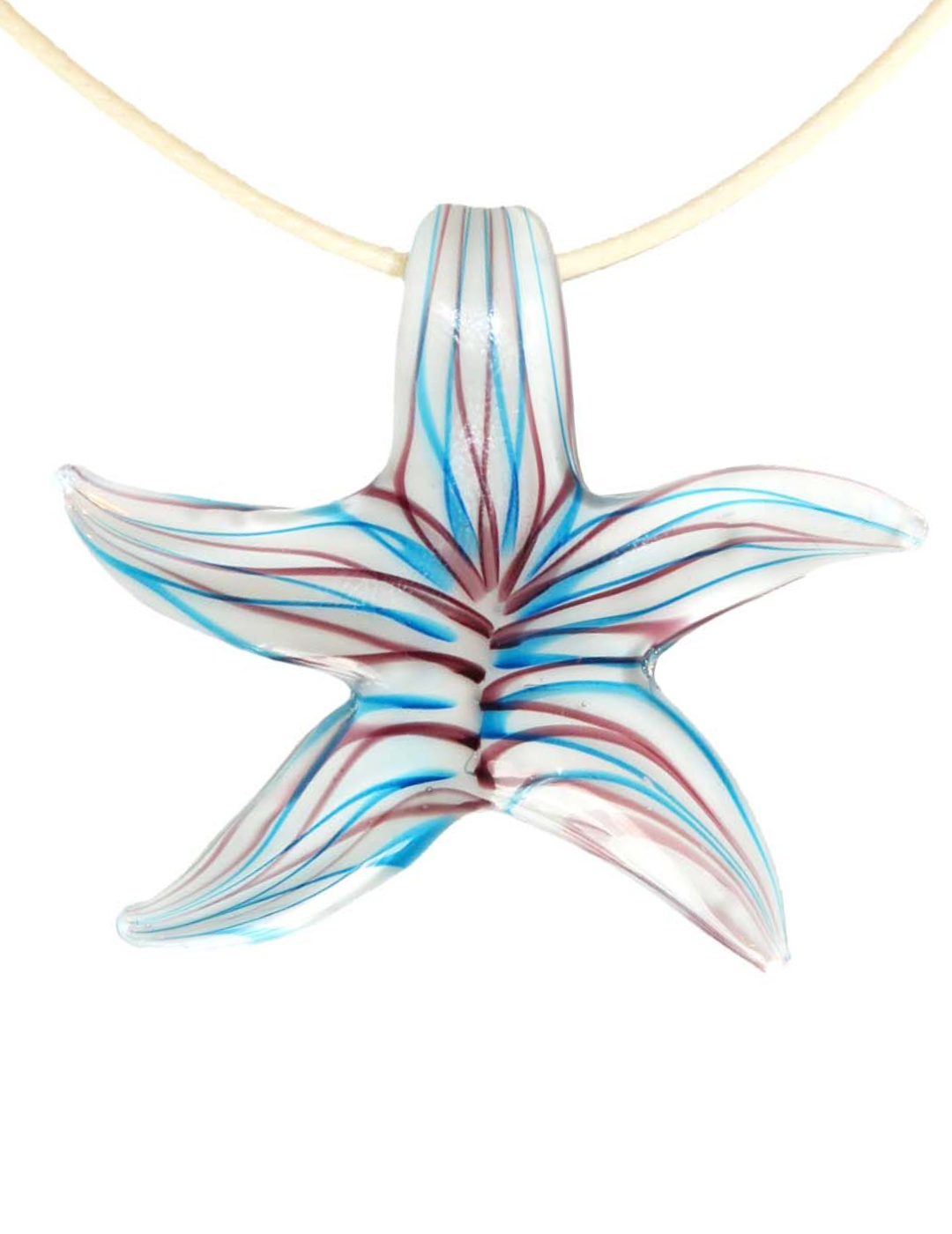 OLIVIA - STARFISH GLASS PENDANT BLUE/PURPLE